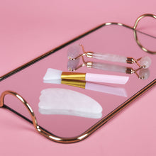 Load image into Gallery viewer, The Luxe Editions Beauty Tool Kit Gua Sha Face Roller and Mask Applicator